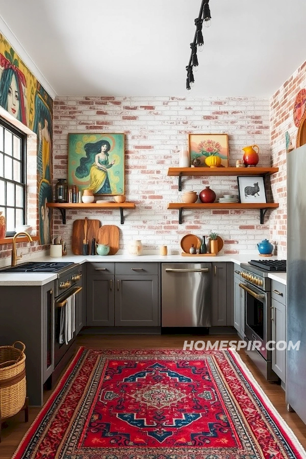 Creative Bohemian and Industrial Kitchen Blend