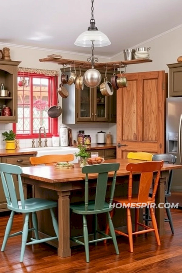 Creative Repurposed Elements in Eclectic Kitchen