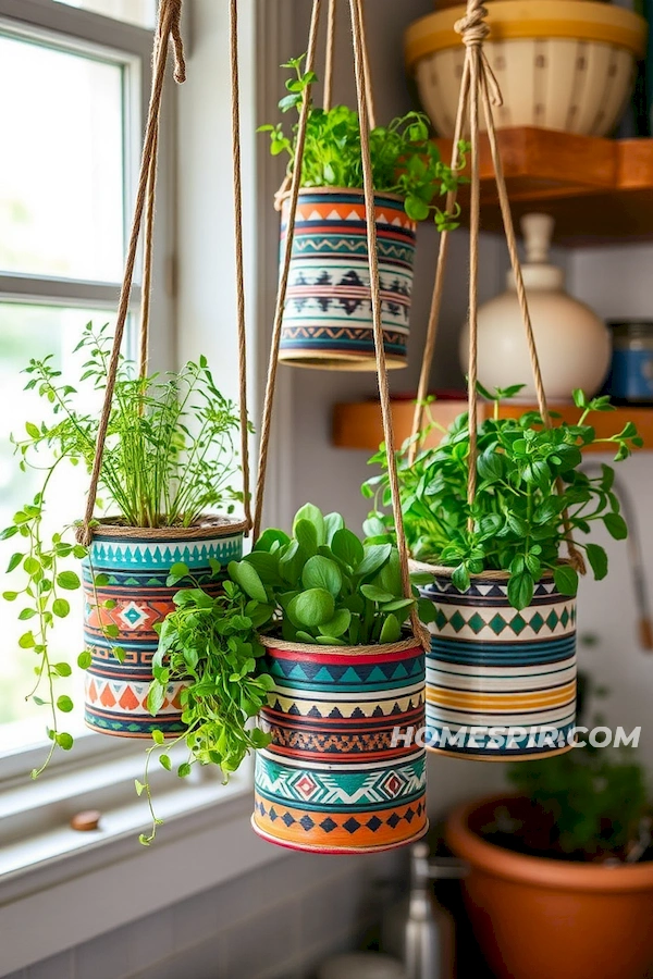 Cultural Artifacts as Hanging Planters