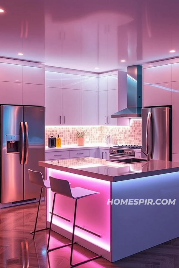 Customizable LED Lits in Futuristic Kitchen