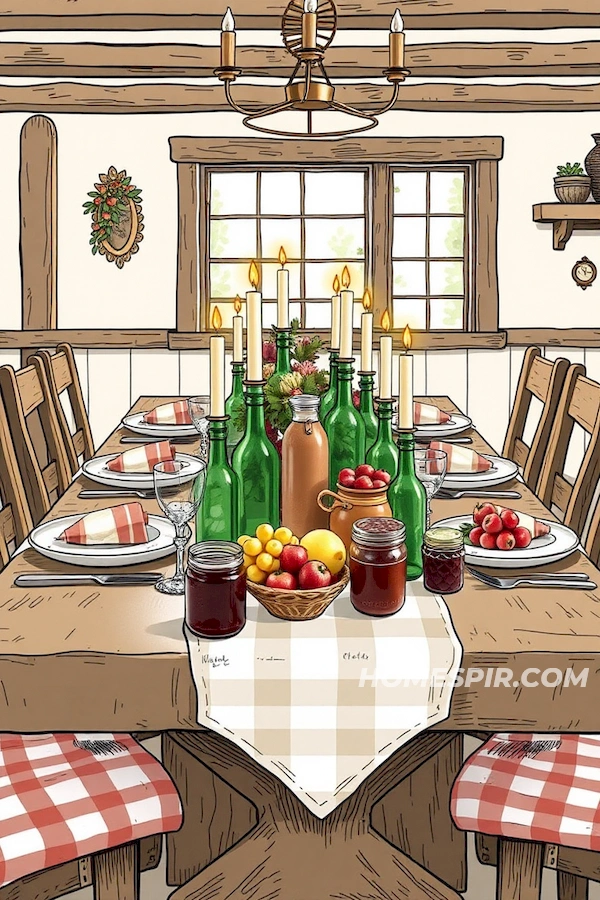 Decorative Table with Fresh Fruit Elements