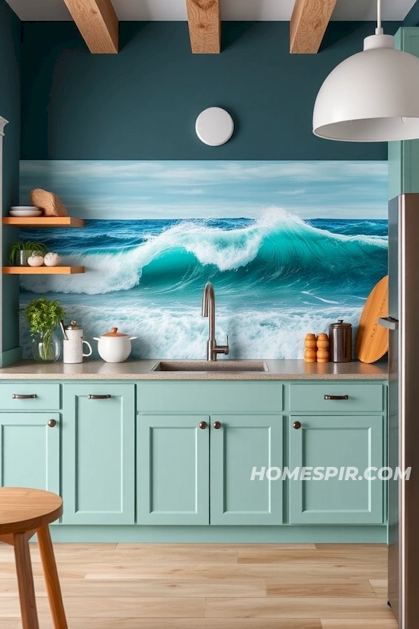 Deep Blues and Greens in Kitchen Decor