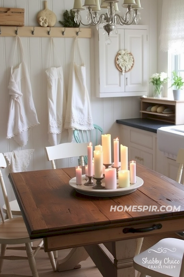 Delicate Lace and Linen in Chic Kitchen