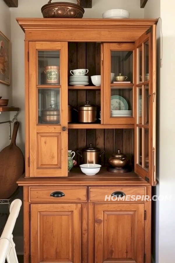 Delicate Porcelain in a Country Kitchen Corner