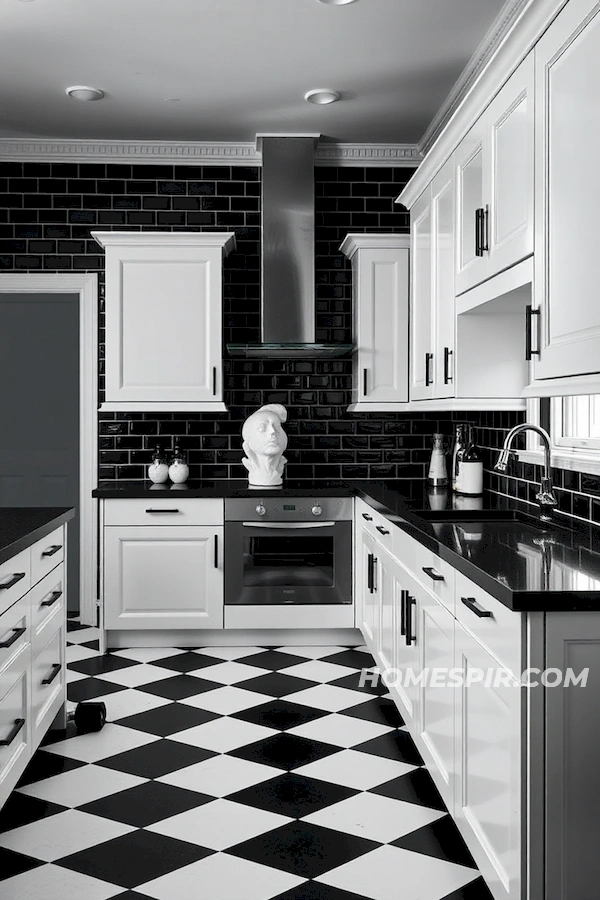 Dramatic Kitchen Elements in Monochrome