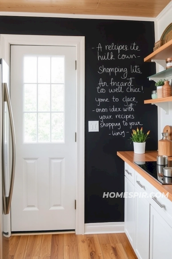 Dynamic Chalkboard Wall for Tiny Kitchen