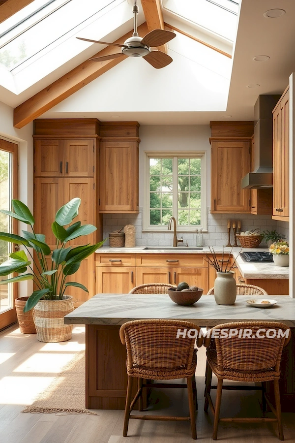 Earth Tone Harmony Log Kitchen Design