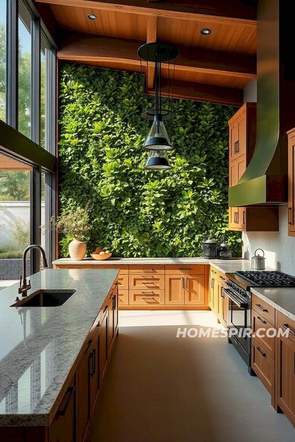 Earth-Tone Kitchen with Garden Access