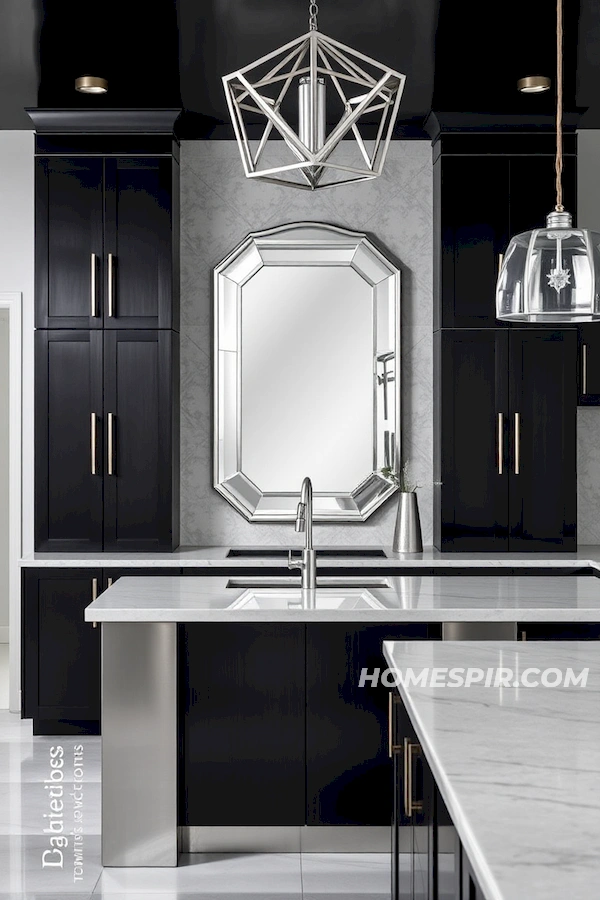 Ebony and Silver Art Deco Kitchen Refinement