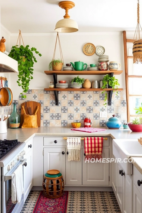 Eclectic and Vibrant Boho Kitchen