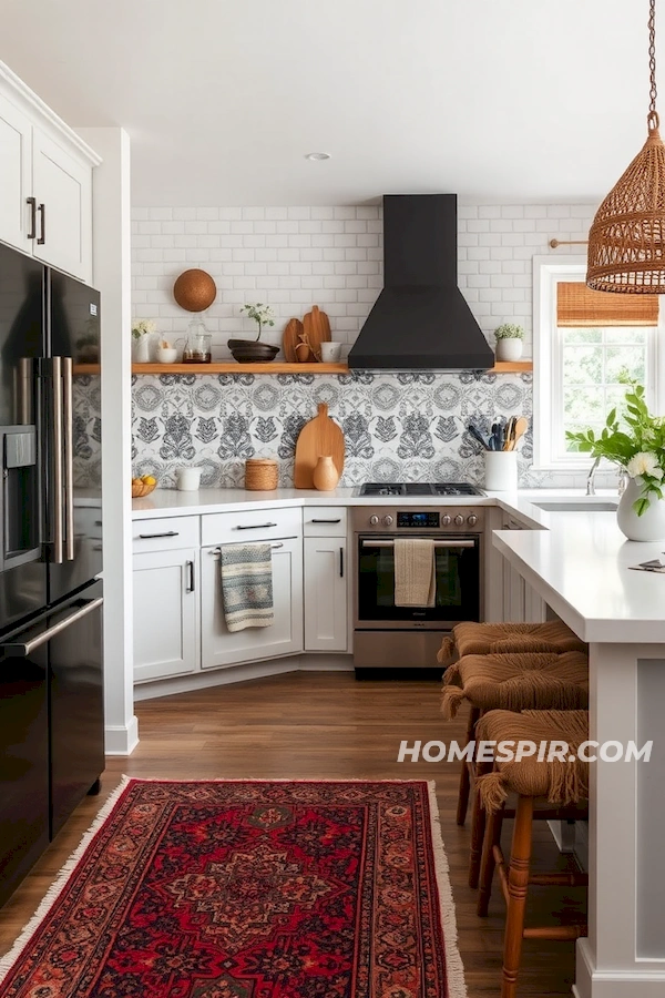 Eclectic Boho Kitchen with Global Decor