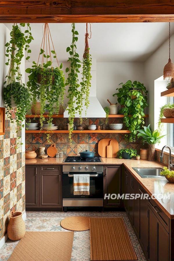 Eclectic Boho Kitchen with Patchwork Tiles