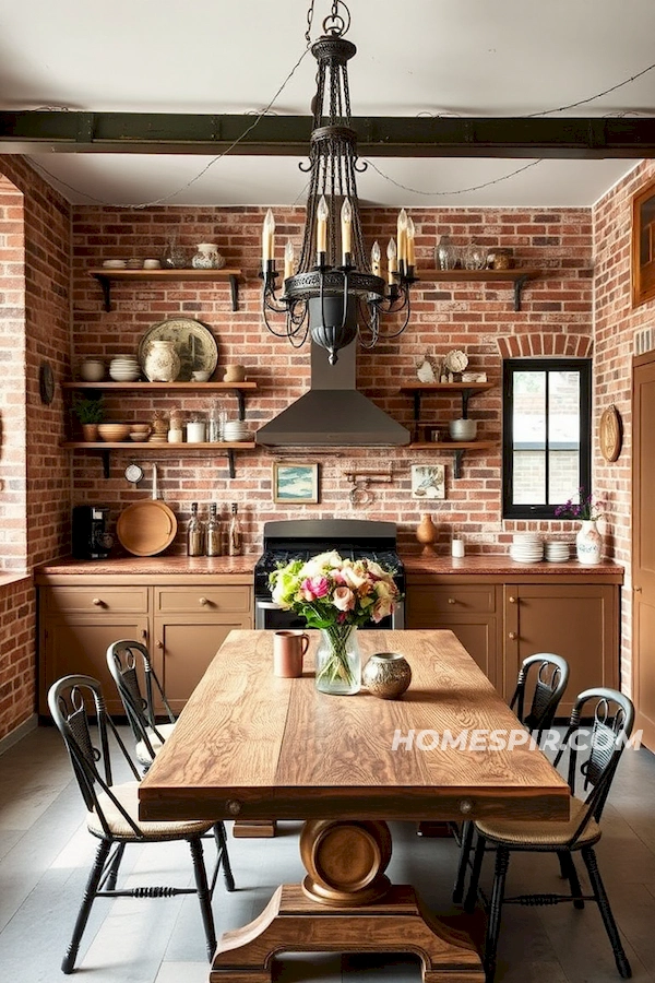 Eclectic Charm in French Industrial Kitchen