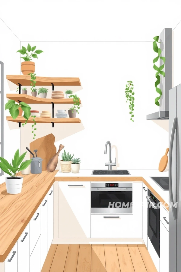 Eclectic Kitchen with Nature Influence