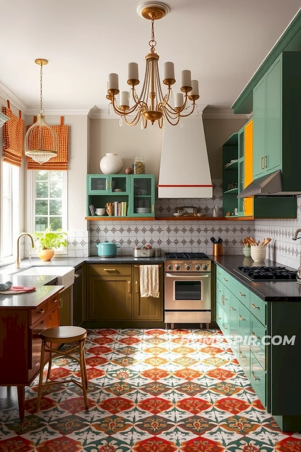 Eclectic Vintage Elegance in Kitchen