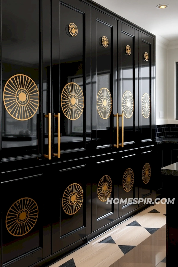 Elegant Circular Motif Cabinets