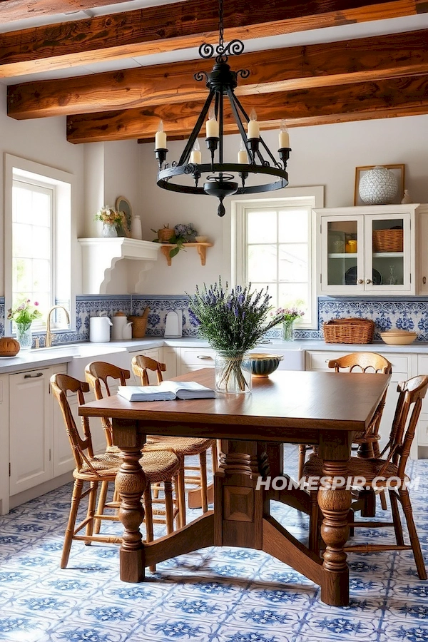 Elegant French Accents in Chic Kitchen