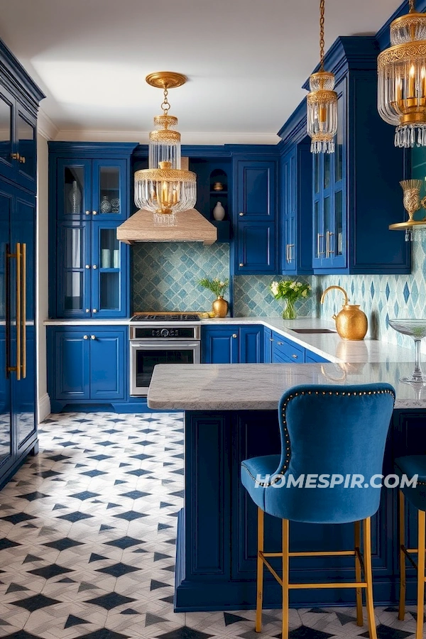 Elegant French Kitchen with Art Deco Inspiration