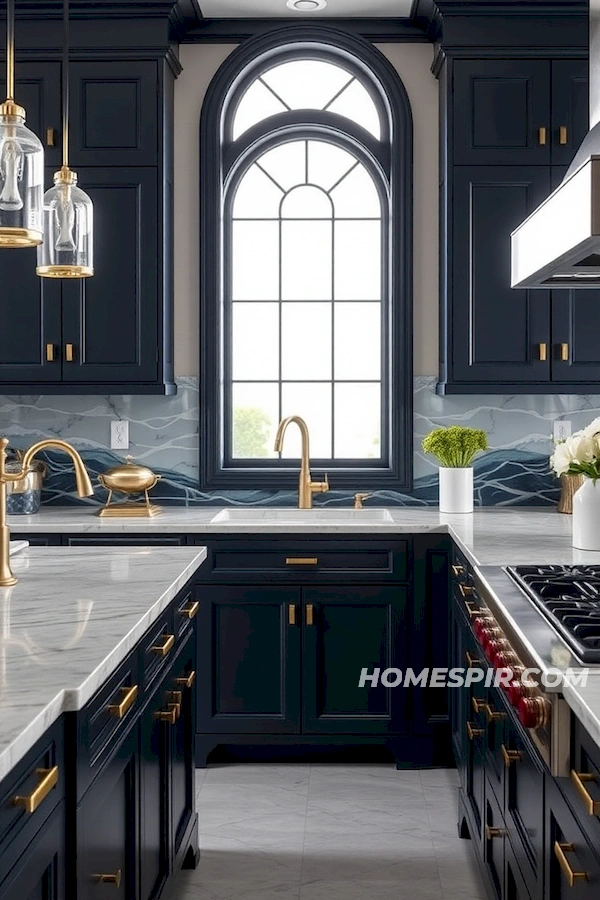 Elegant Kitchen Design with Nautical Touches