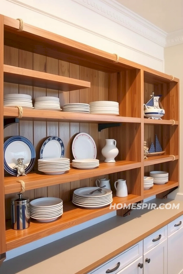 Elegant Nautical Kitchen Island with Driftwood