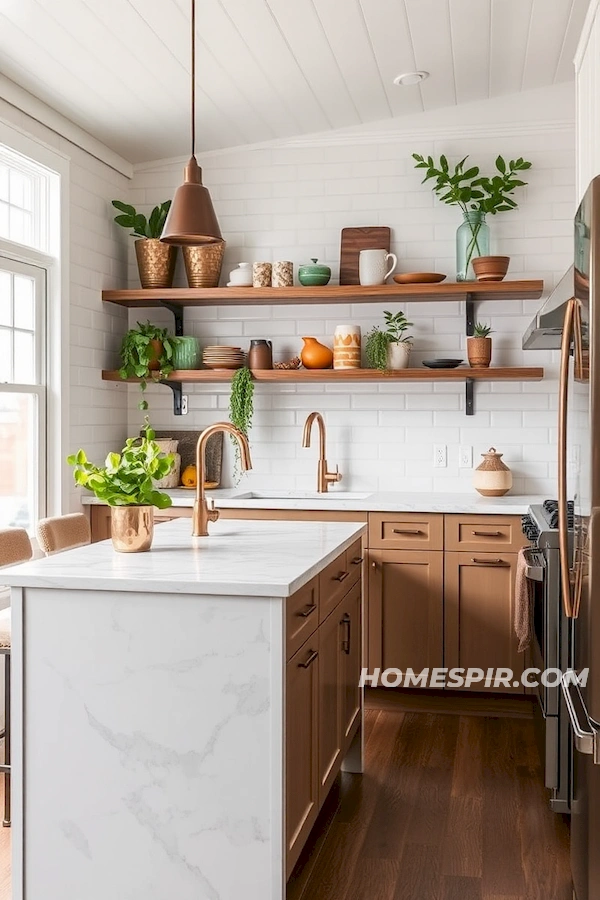 Elegant Shelving in Compact Kitchens