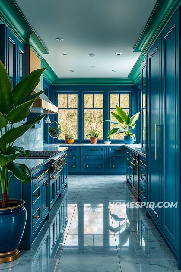 Emerald and Sapphire Kitchen Opulence