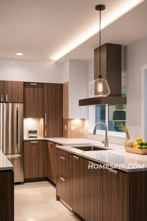 Energy Efficient Lighting in Modern Kitchen