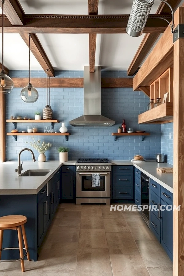 Exposed Beams and Concrete in Beach House Style