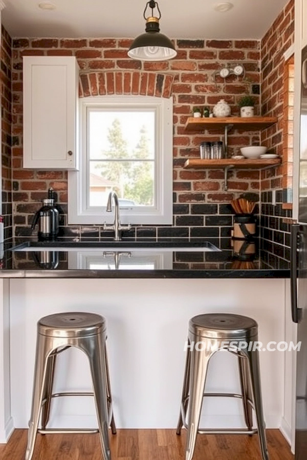 Exposed Brick and Metal Elements