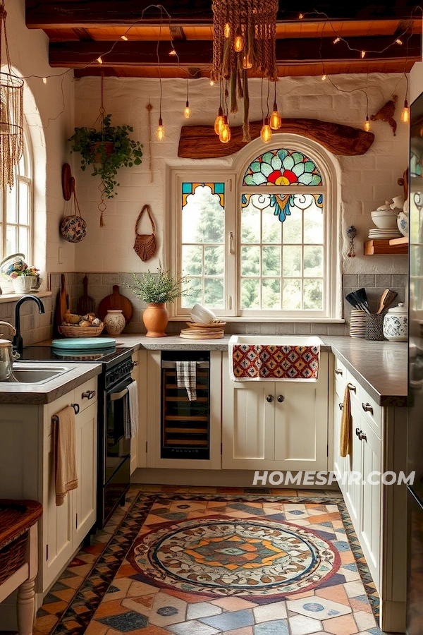 Fairy Lights Create Magical Kitchen Ambience