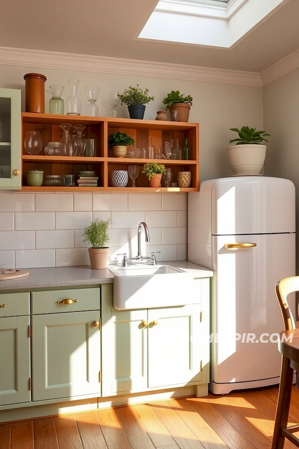 Farmhouse Sink and Retro Fridge Bliss