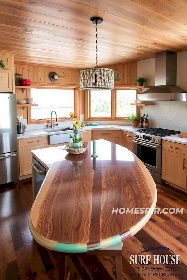 Fiberglass Finishes for Surf House Kitchen