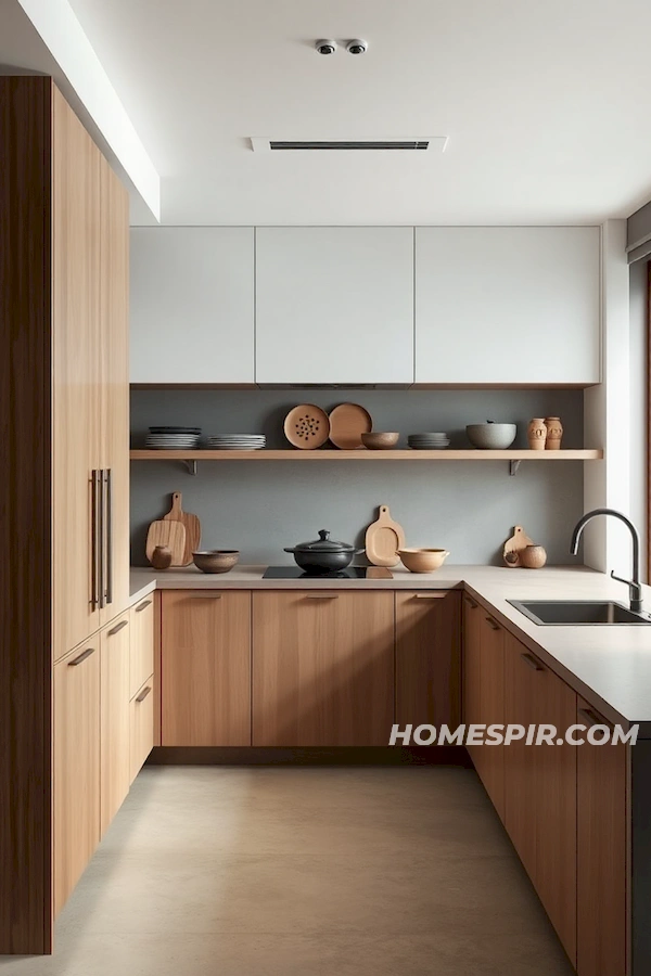 Floating Cabinetry in Japanese Kitchen