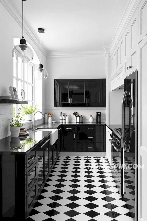 French Chic with Black and White Modern Design