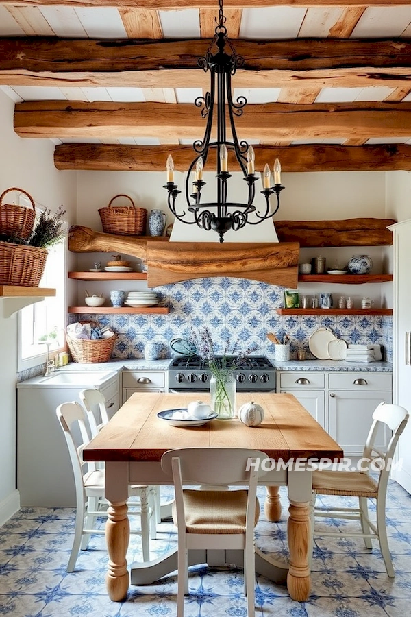 French Country Elements in Shabby Kitchen