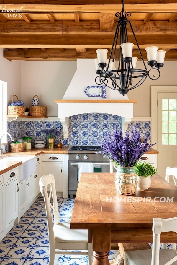 French Country Inspired Shabby Chic Kitchen