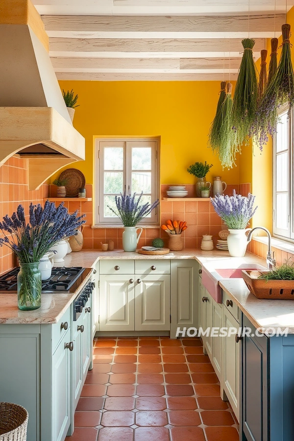 French Garden Details in Provencal Kitchen