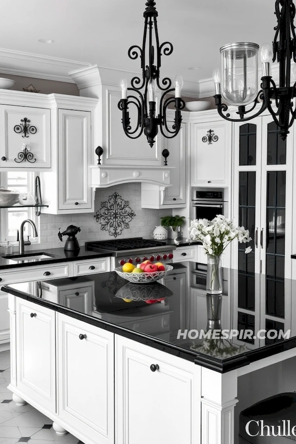 French Kitchen with Sleek Monochrome Details