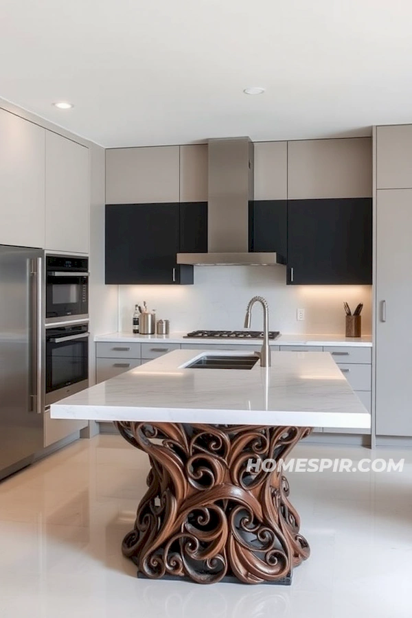 Functional Art as Kitchen Island Highlight