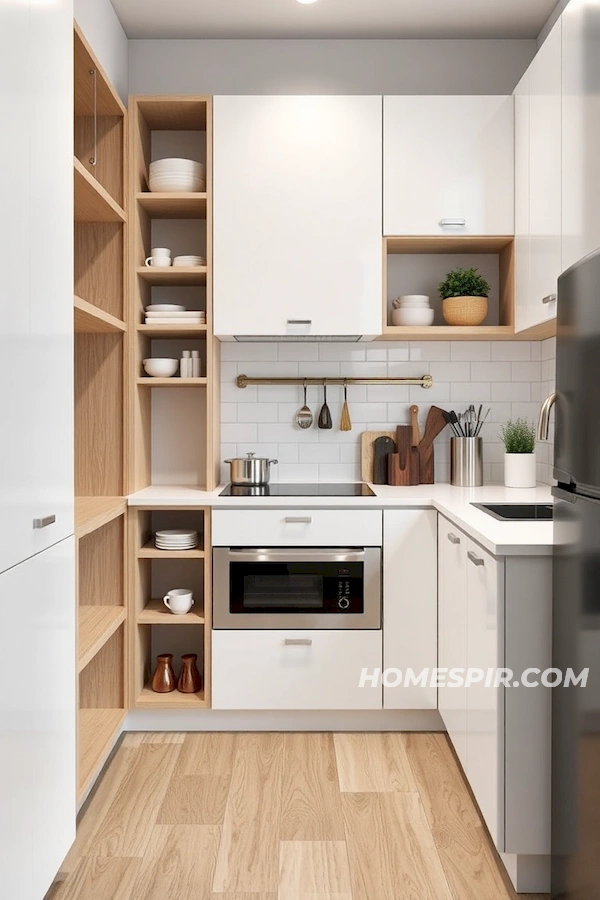 Functional Compact Minimalist Kitchen Idea