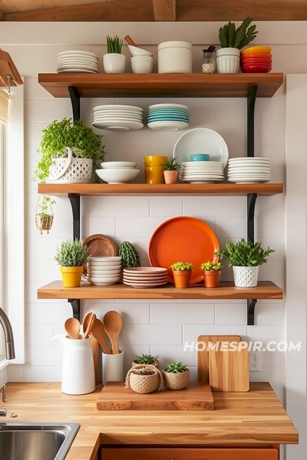 Functional Floating Shelves in Tiny House