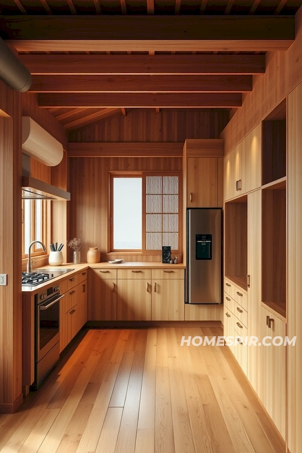 Functional Kitchen with Wooden Warmth Accents