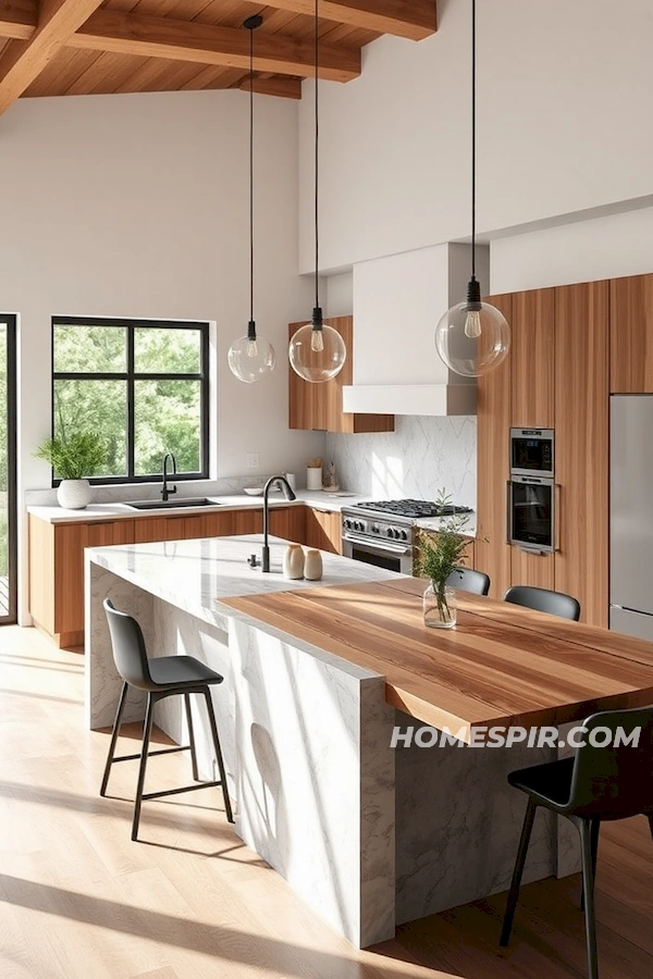 Functional Modern Kitchen with Dining Island