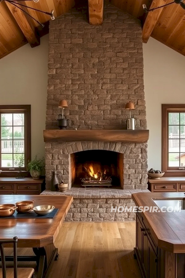 Functional Rustic Kitchen with Large Island