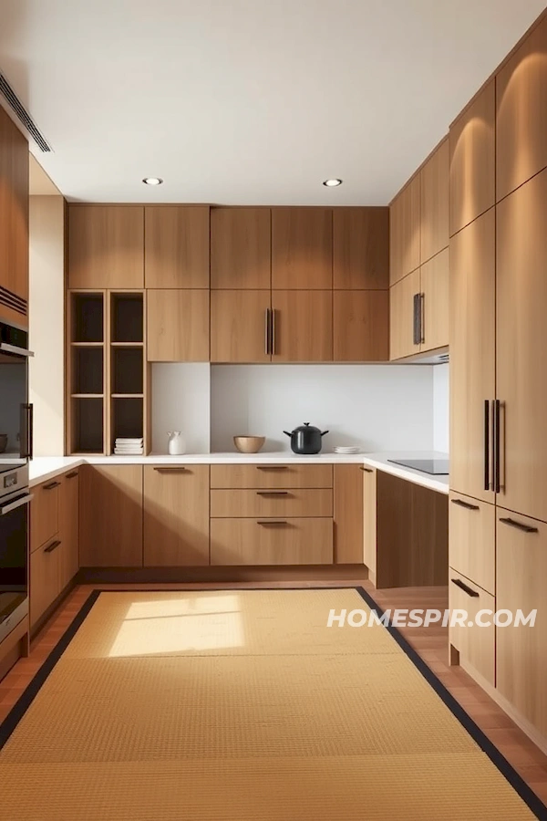 Functional Zen Kitchen with Hidden Storage