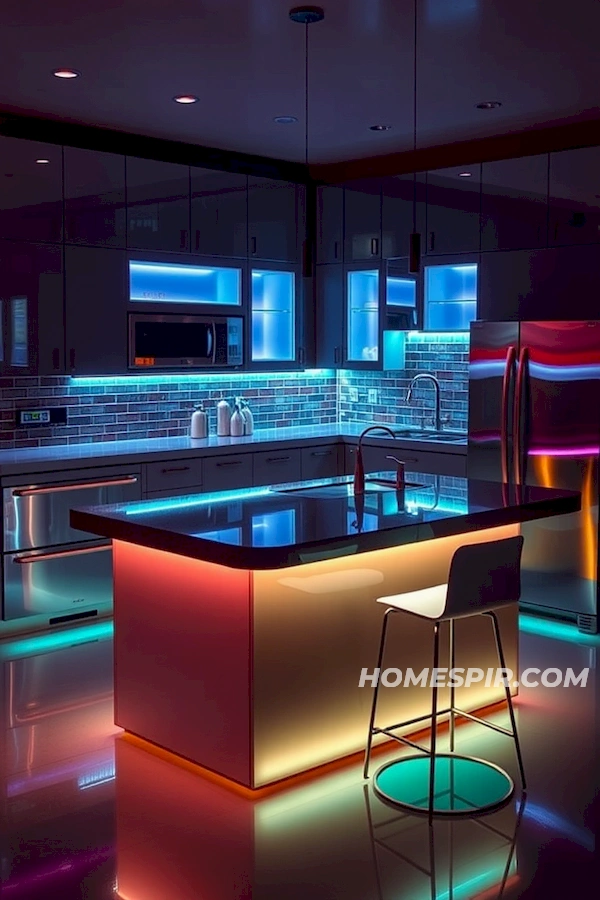 Futuristic Kitchen with Adjustable Lighting