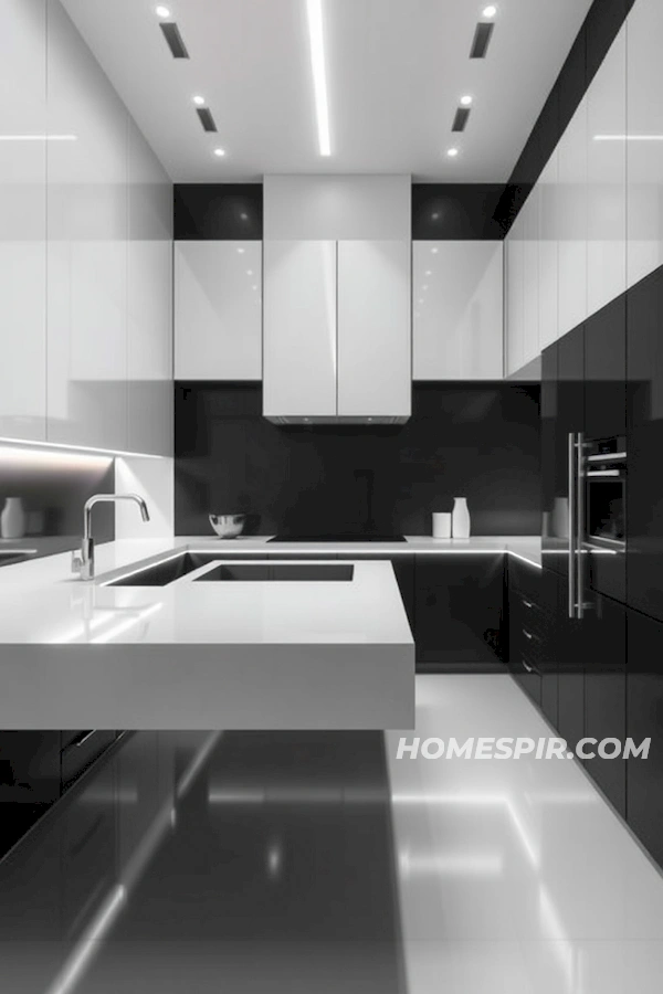 Futuristic Kitchen with Minimalist Design