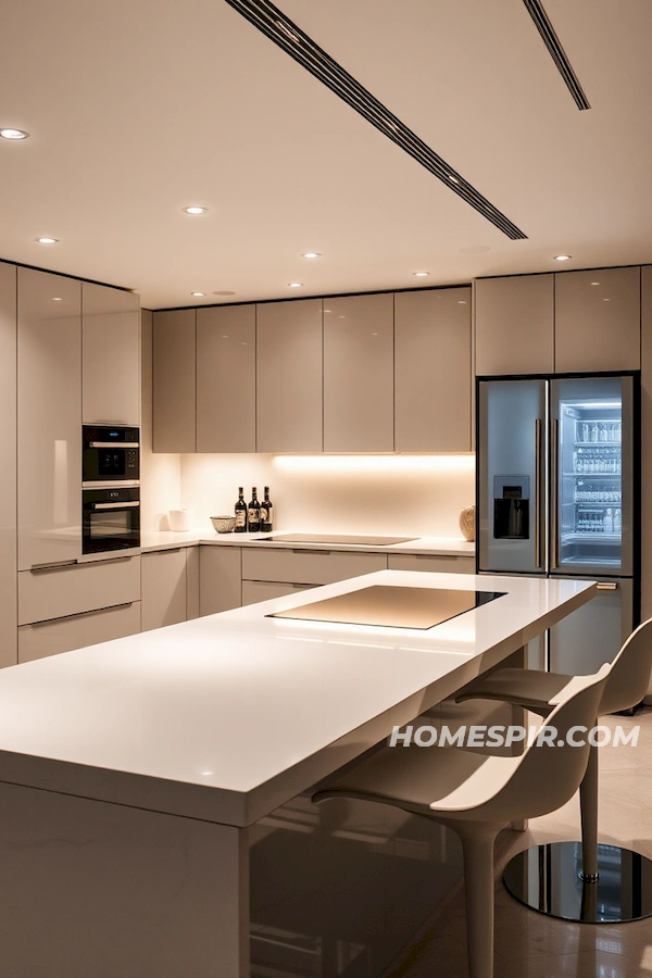 Futuristic Luxury Kitchen with Smart Tech