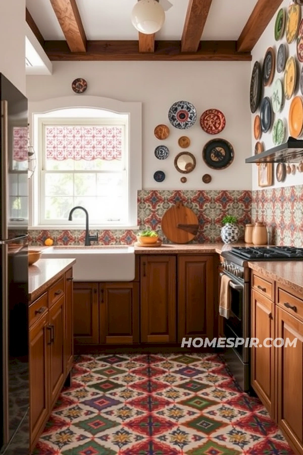 Geometric Patterns in Modern Boho Kitchen