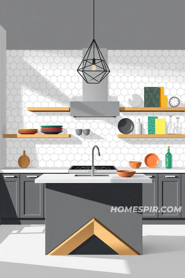 Geometric Themed Modern Kitchen Style